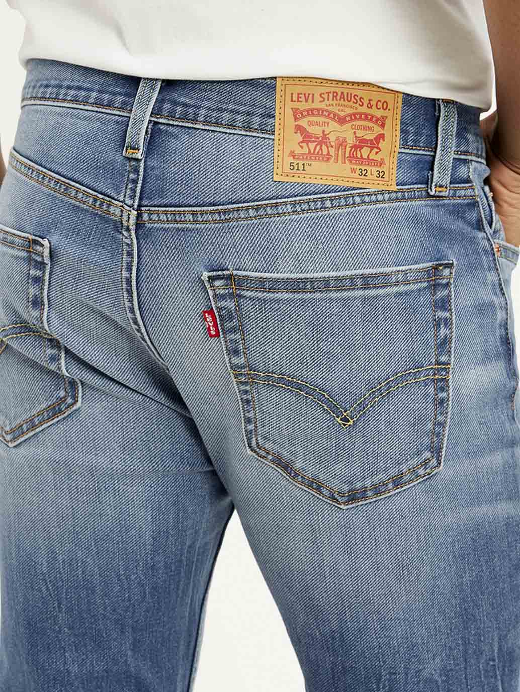 Men's 511 Light Blue Slim Fit Mid Rise Jeans