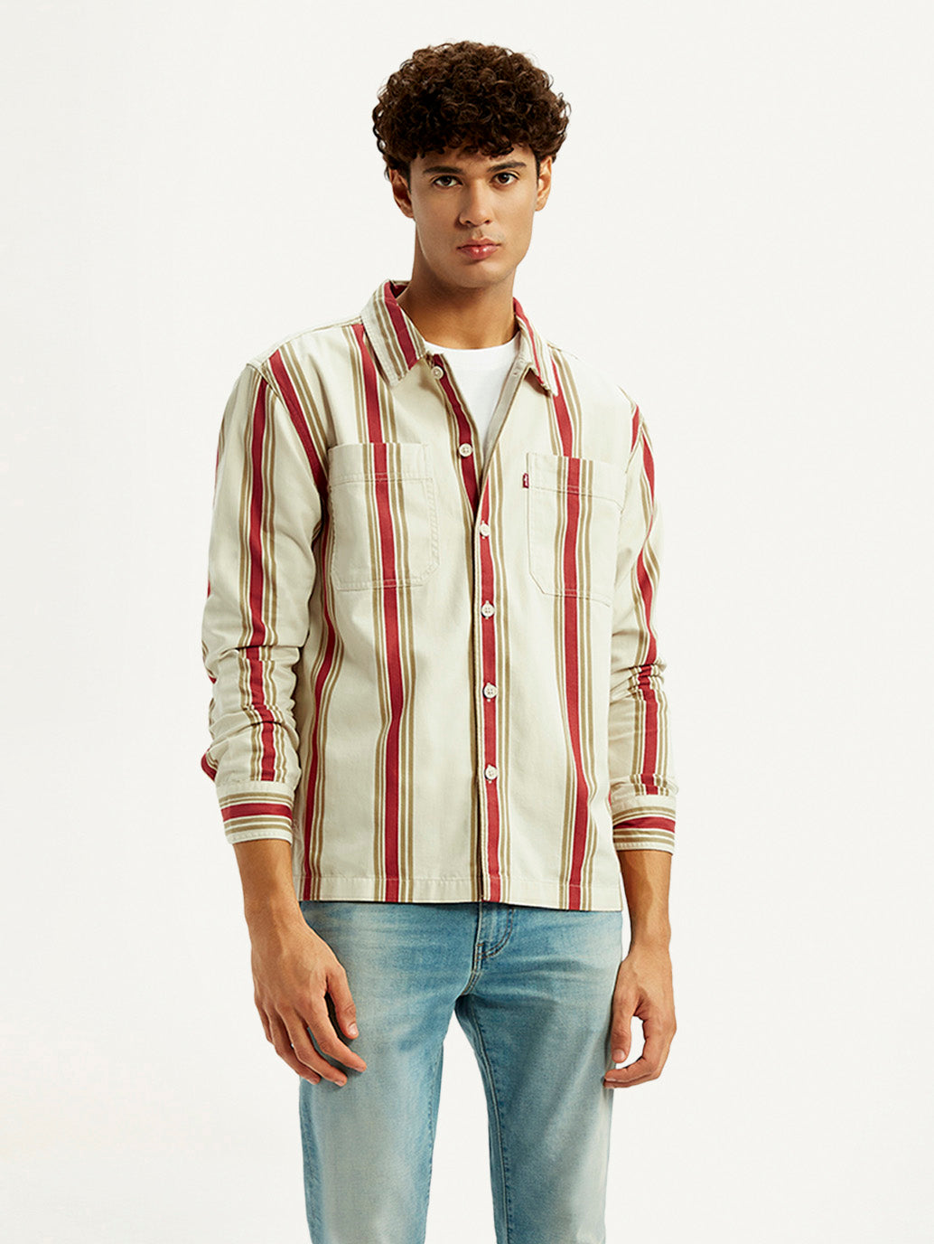 Men's Striped Multi Color Relaxed Fit Shirt
