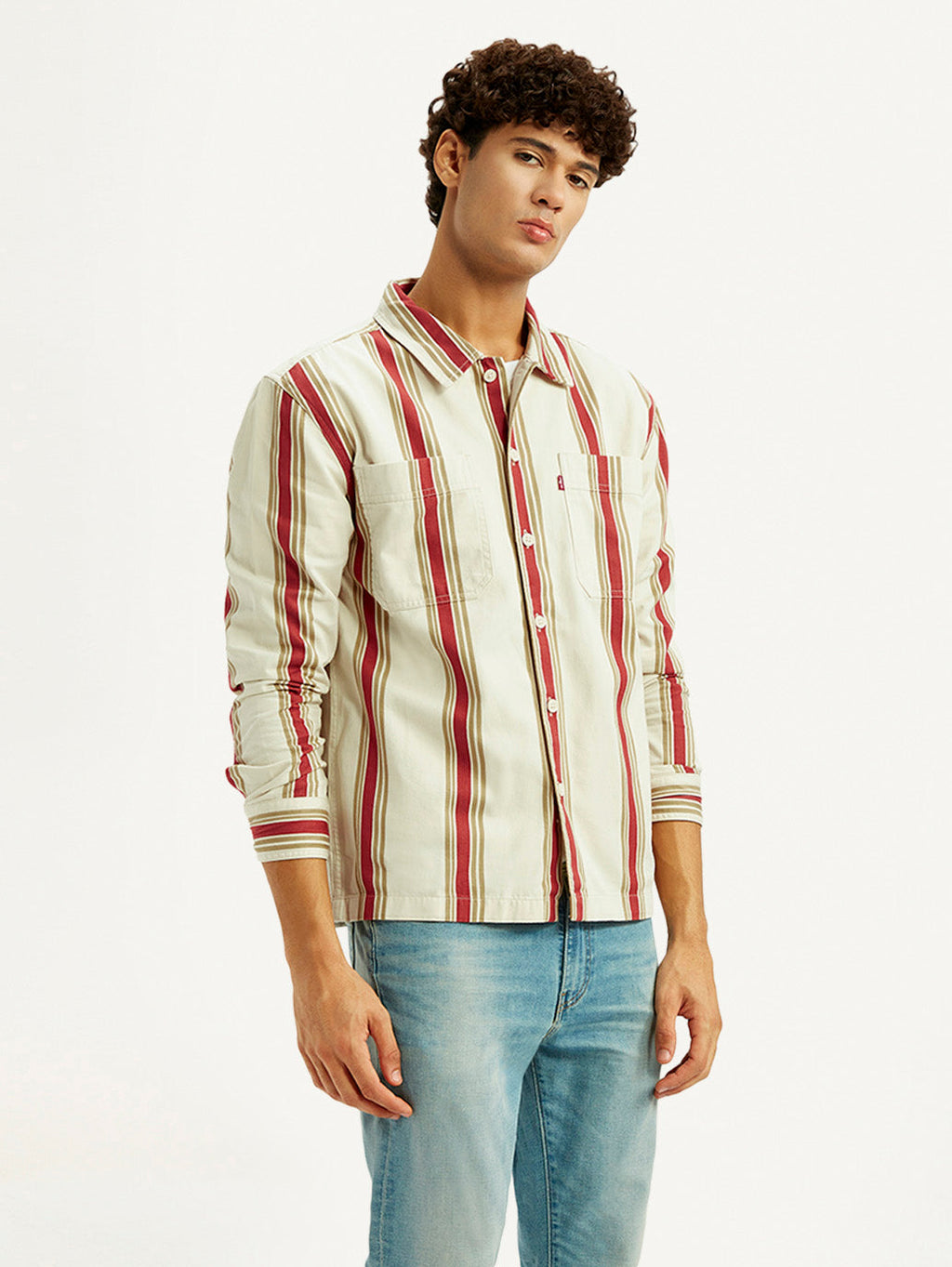 Men's Striped Multi Color Relaxed Fit Shirt
