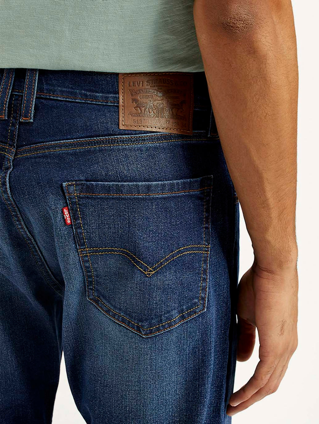 Men's 513 Dark Indigo Slim Straight Fit Mid Rise Jeans