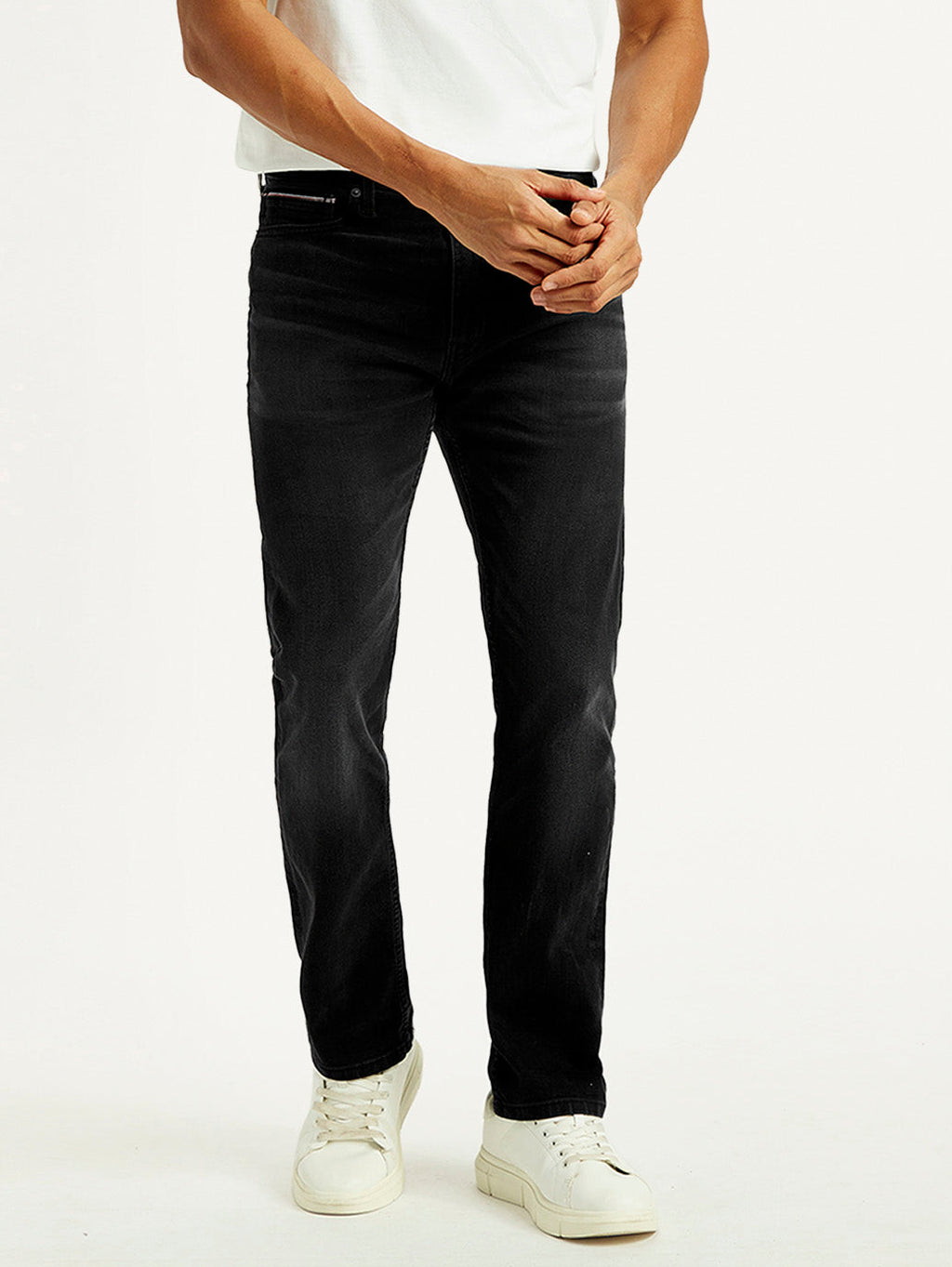 Men's 513 Black Slim Straight Fit Mid Rise Jeans