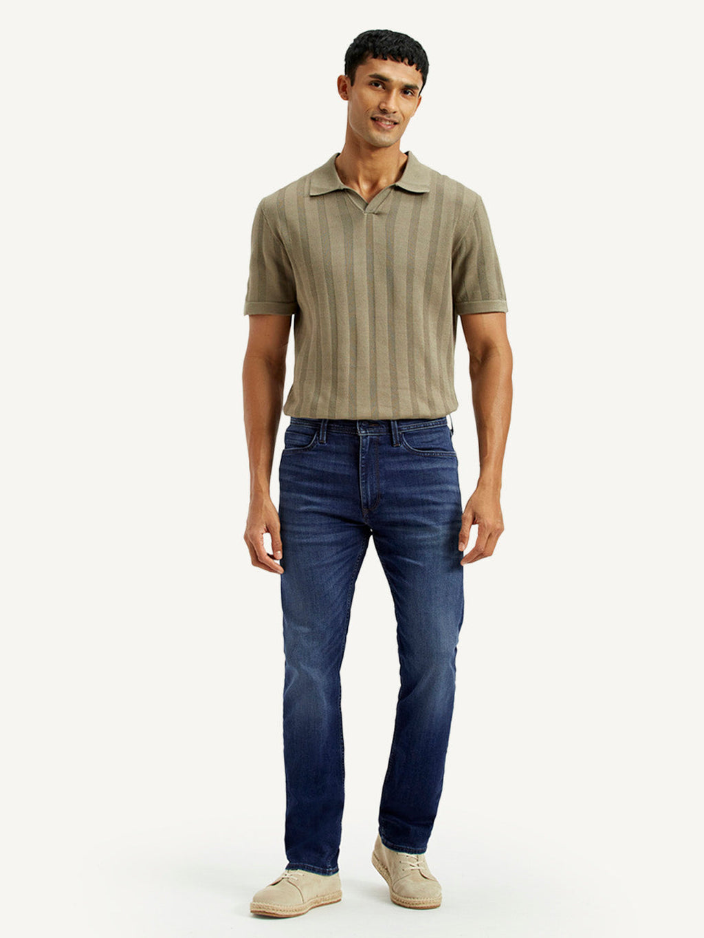 Men's Redloop 513 Light Indigo Slim Straight Fit Mid Rise Jeans