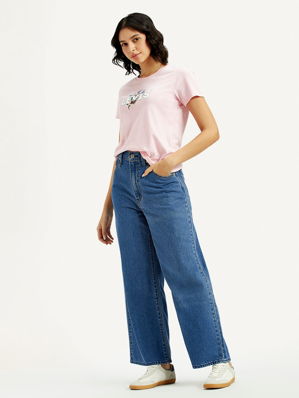 Women's Cinch 94 Med Indigo Baggy Fit Mid Rise Jeans