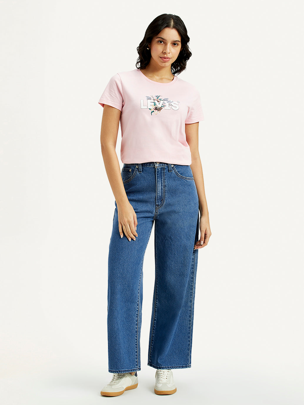 Women's Cinch 94 Med Indigo Baggy Fit Mid Rise Jeans