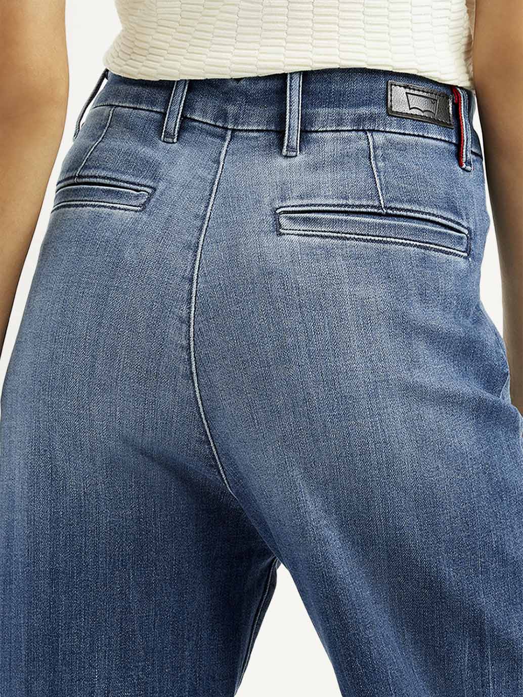 Women's Redloop Blue Loose Fit High Rise Jeans