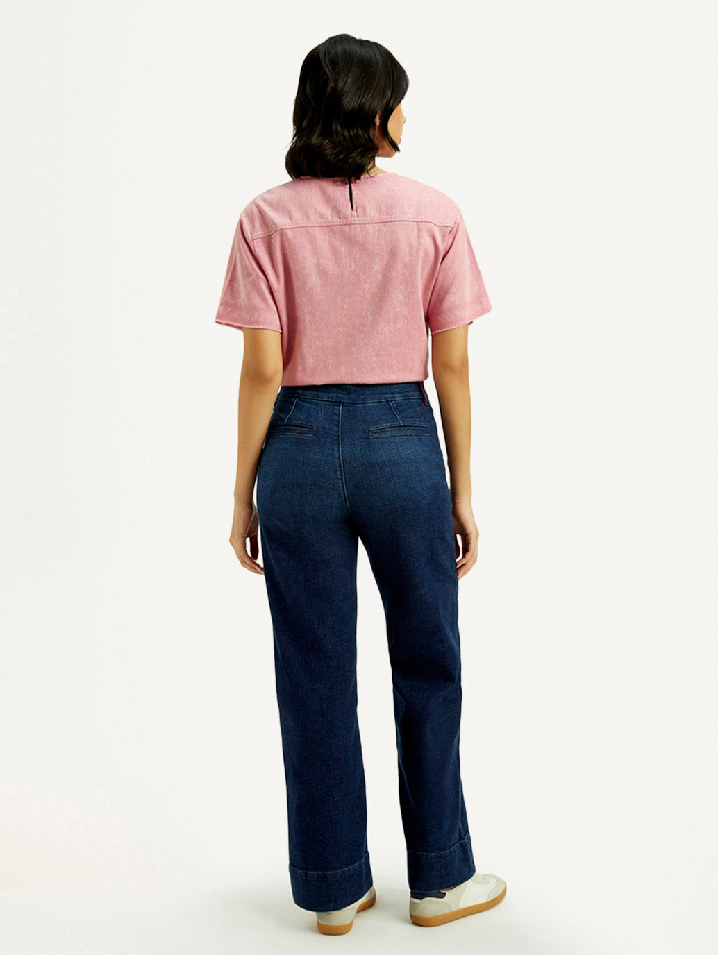 Women's Redloop Dark Indigo Mile High Wide Leg Fit High Rise Jeans