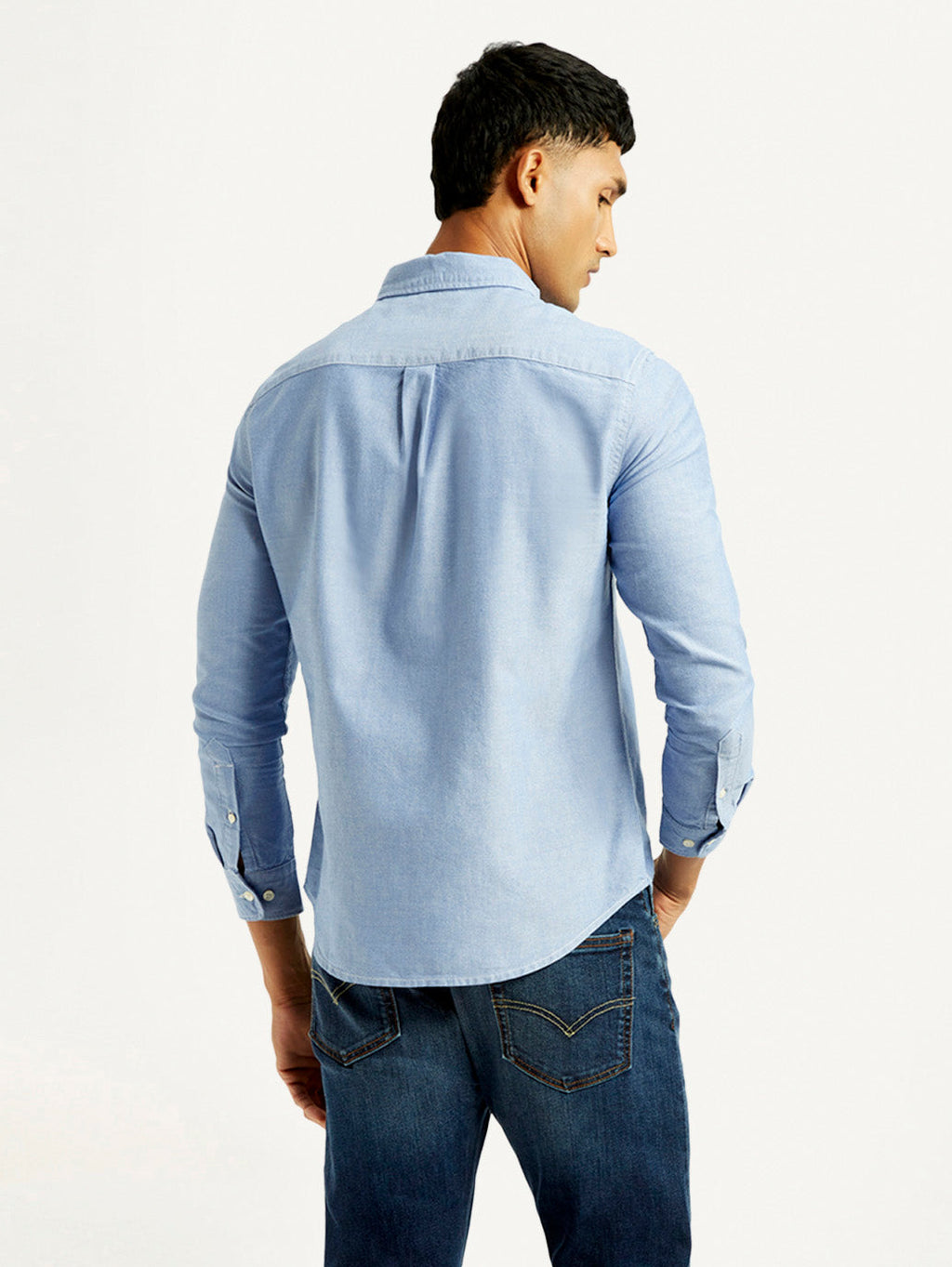 Men's Solid Slim Fit Oxford Shirt