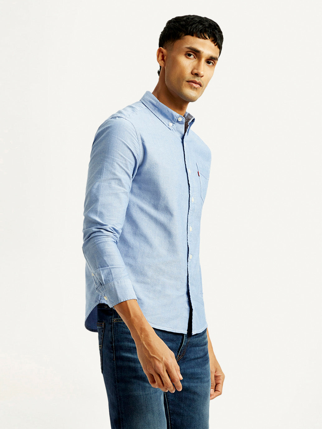 Men's Solid Slim Fit Oxford Shirt