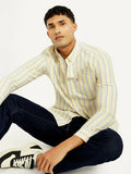 Men's Striped Slim Fit Oxford Shirt
