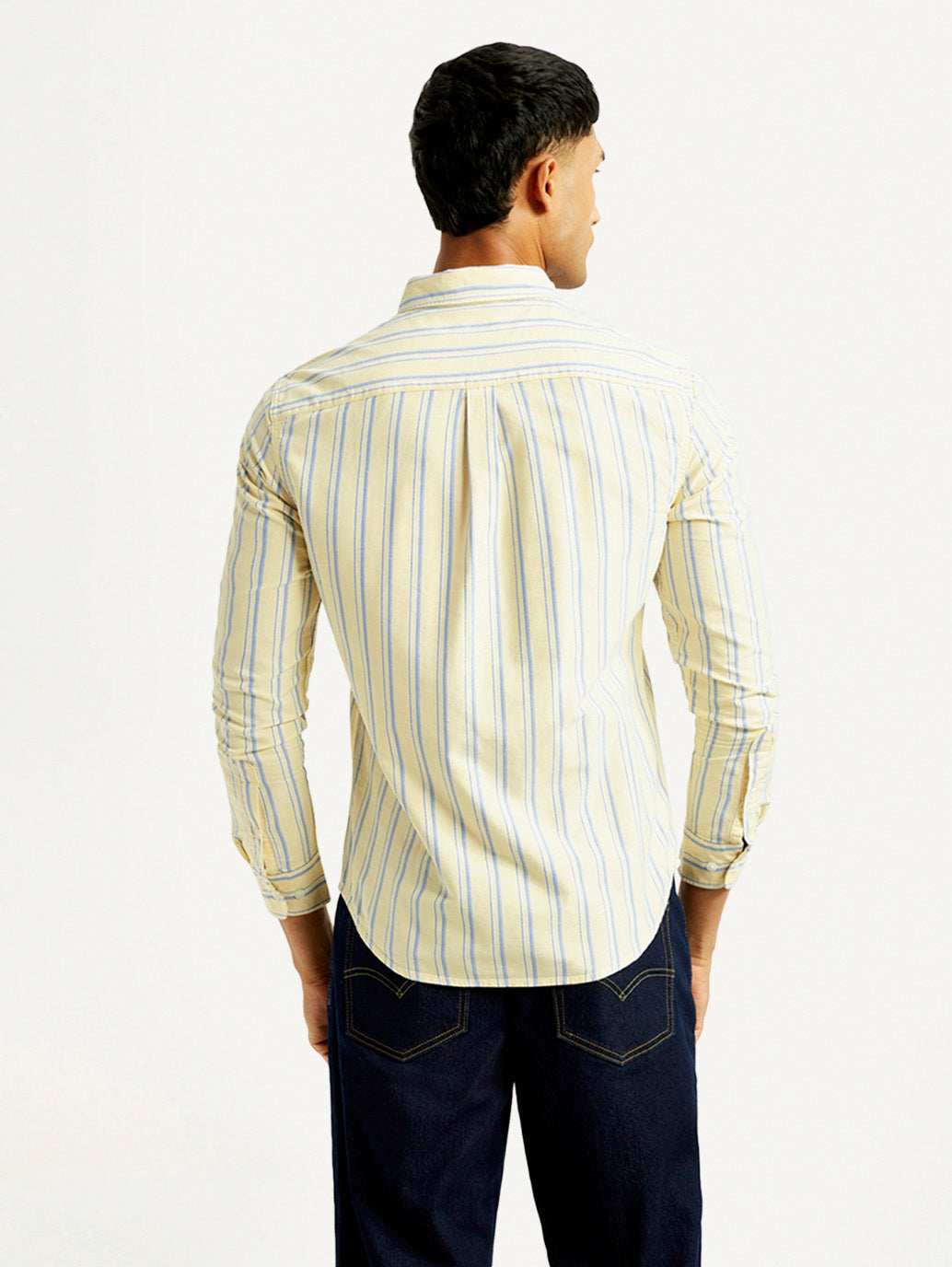 Men's Striped Slim Fit Oxford Shirt