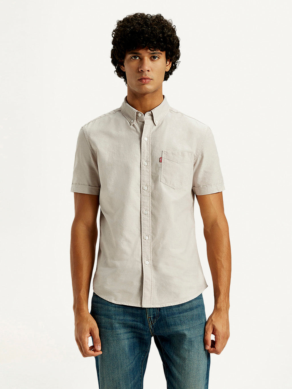 Men's Solid Slim Fit Oxford Shirt