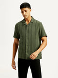 Men's Self Design Relaxed Fit Resort Collar Shirt