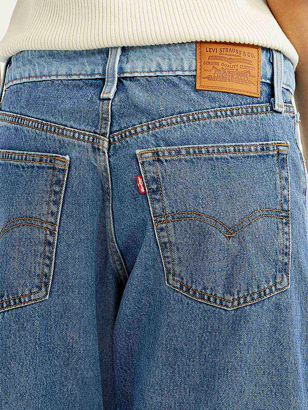 Women's Light Blue Baggy Dad Barrel Fit Mid Rise Jeans