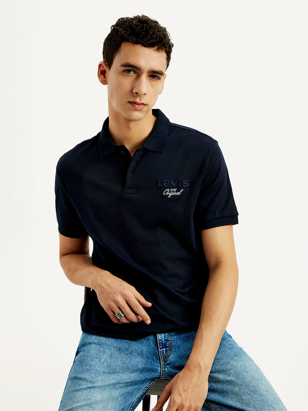 Men's Solid Slim Fit Polo T-shirt