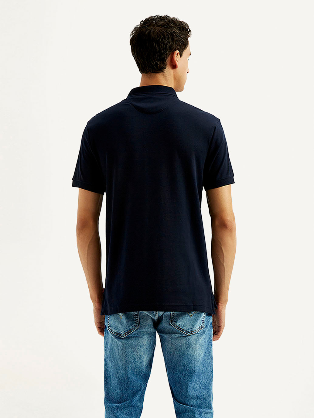 Men's Solid Slim Fit Polo T-shirt