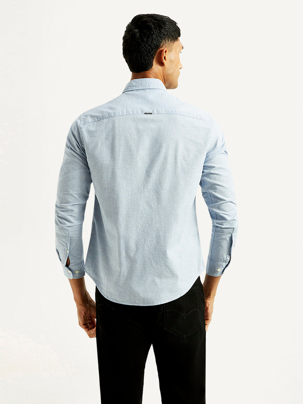 Men's Redloop Checkered Light Blue Slim Fit Shirt