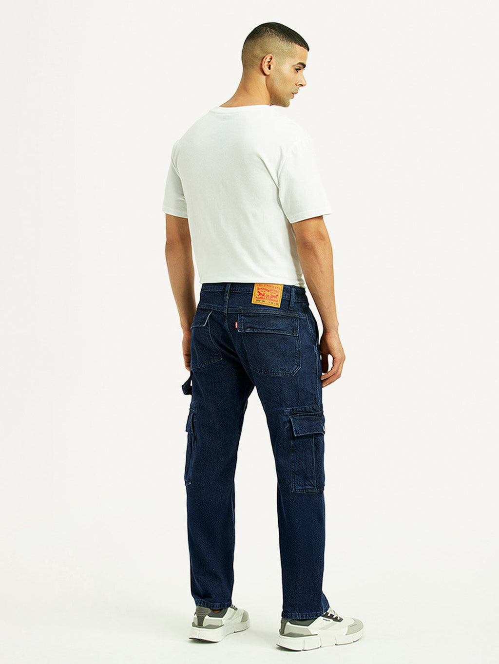 Men's 555 Dark Blue Loose Fit Mid Rise Jeans