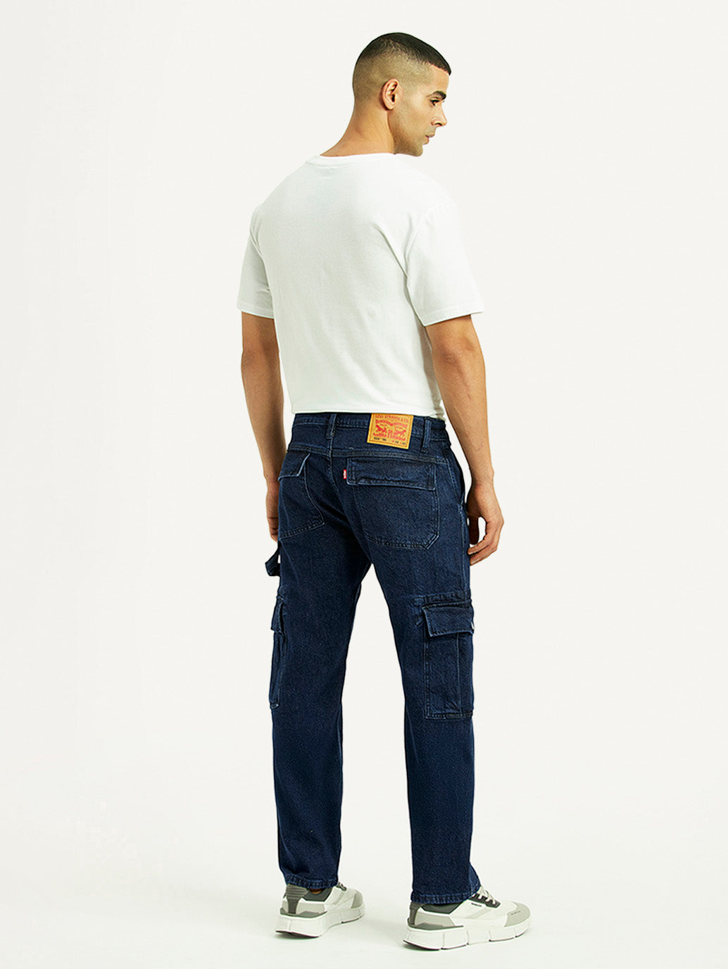 Men's 555 Dark Blue Loose Fit Mid Rise Jeans