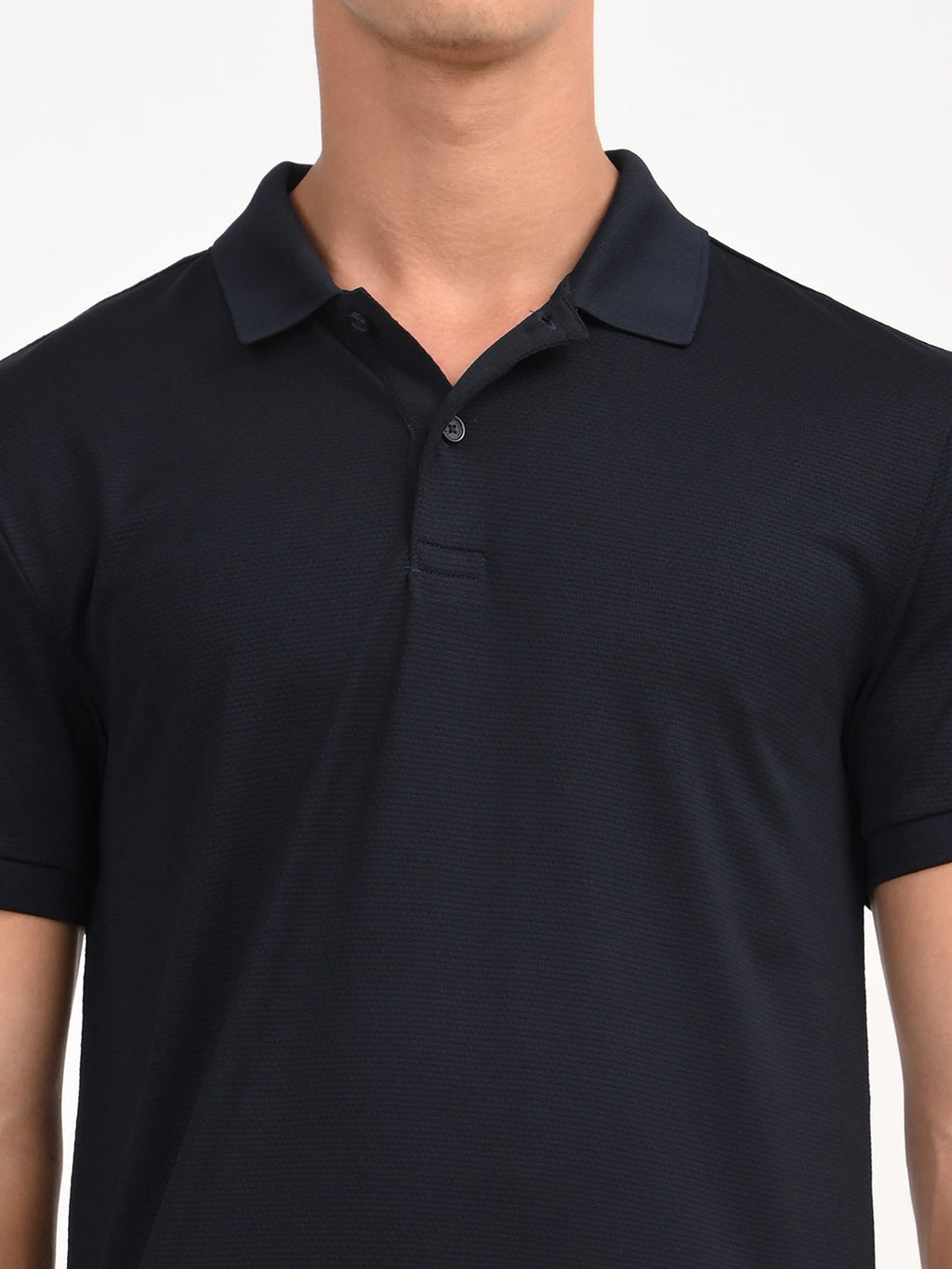 Men's Solid Black Polo T-Shirt
