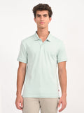 Men's Solid Light Green Polo T-Shirt