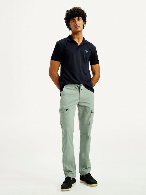 Men's 511 Green Slim Fit Mid Rise Cargo Trousers