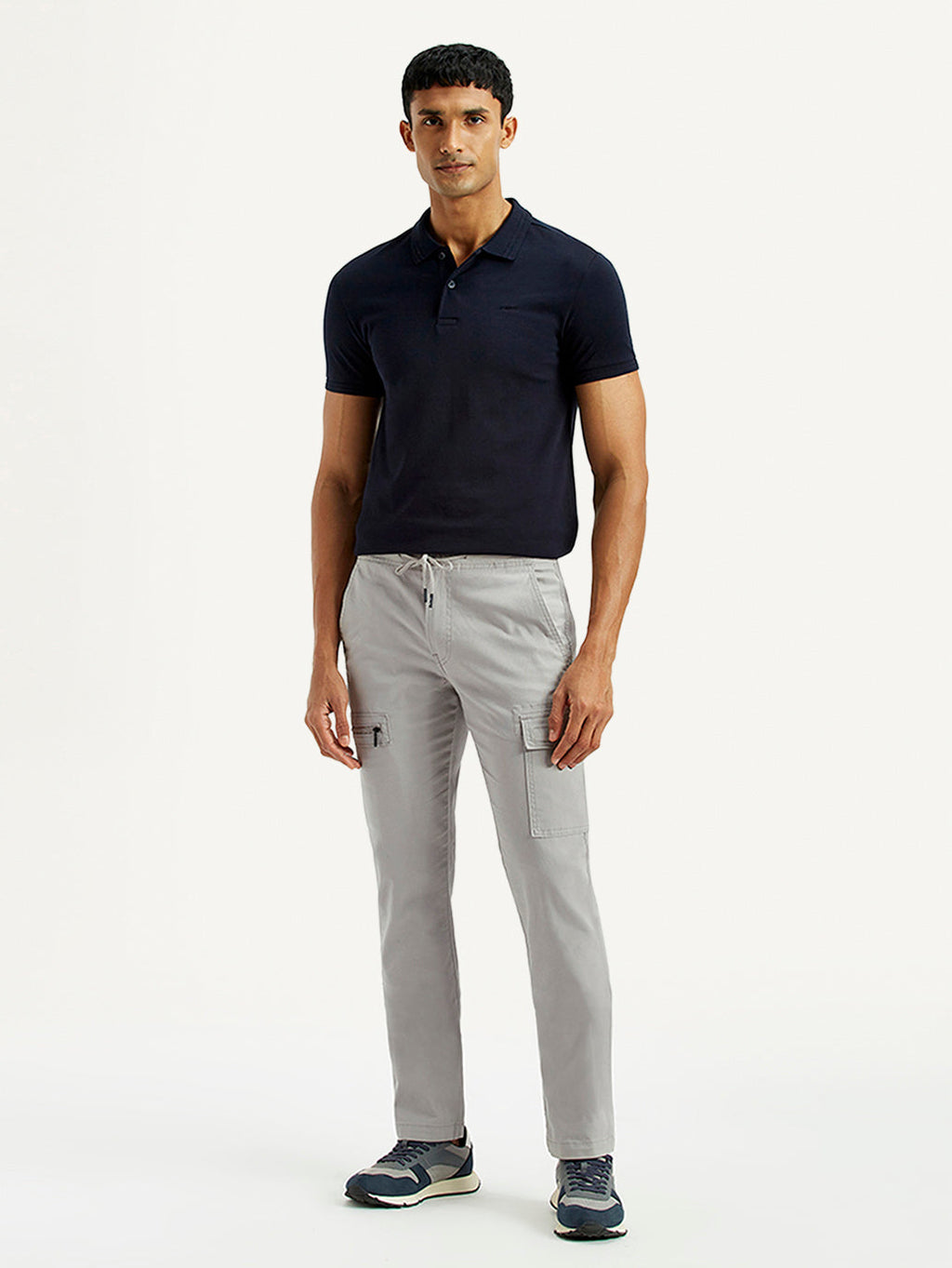 Men's 511 Grey Slim Fit Mid Rise Cargo Trousers