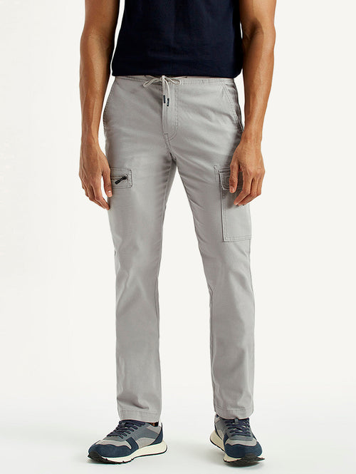 Men's 511 Grey Slim Fit Mid Rise Cargo Trousers