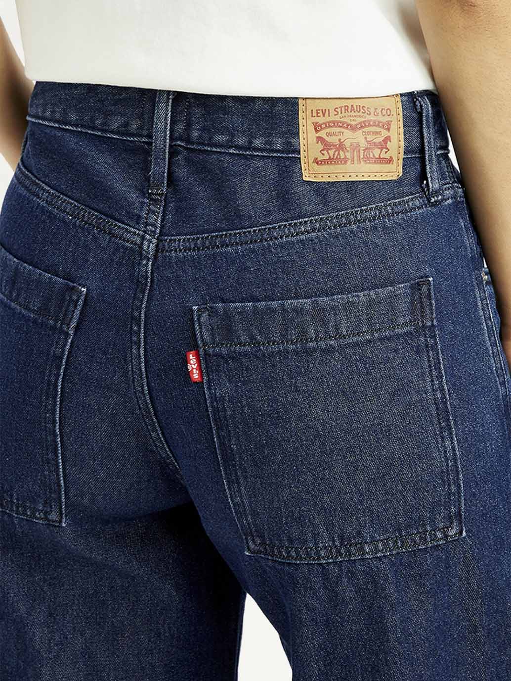 Women's 94 Dark Blue Baggy Fit Mid Rise Jeans