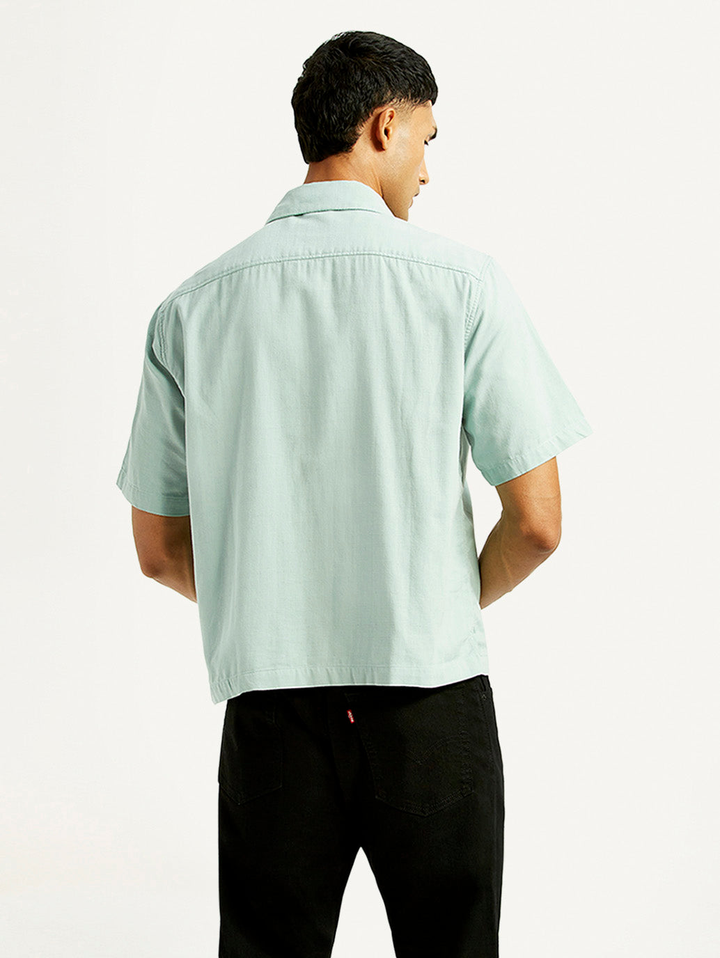 Men's Solid Relaxed Fit Resort Collar Shirt