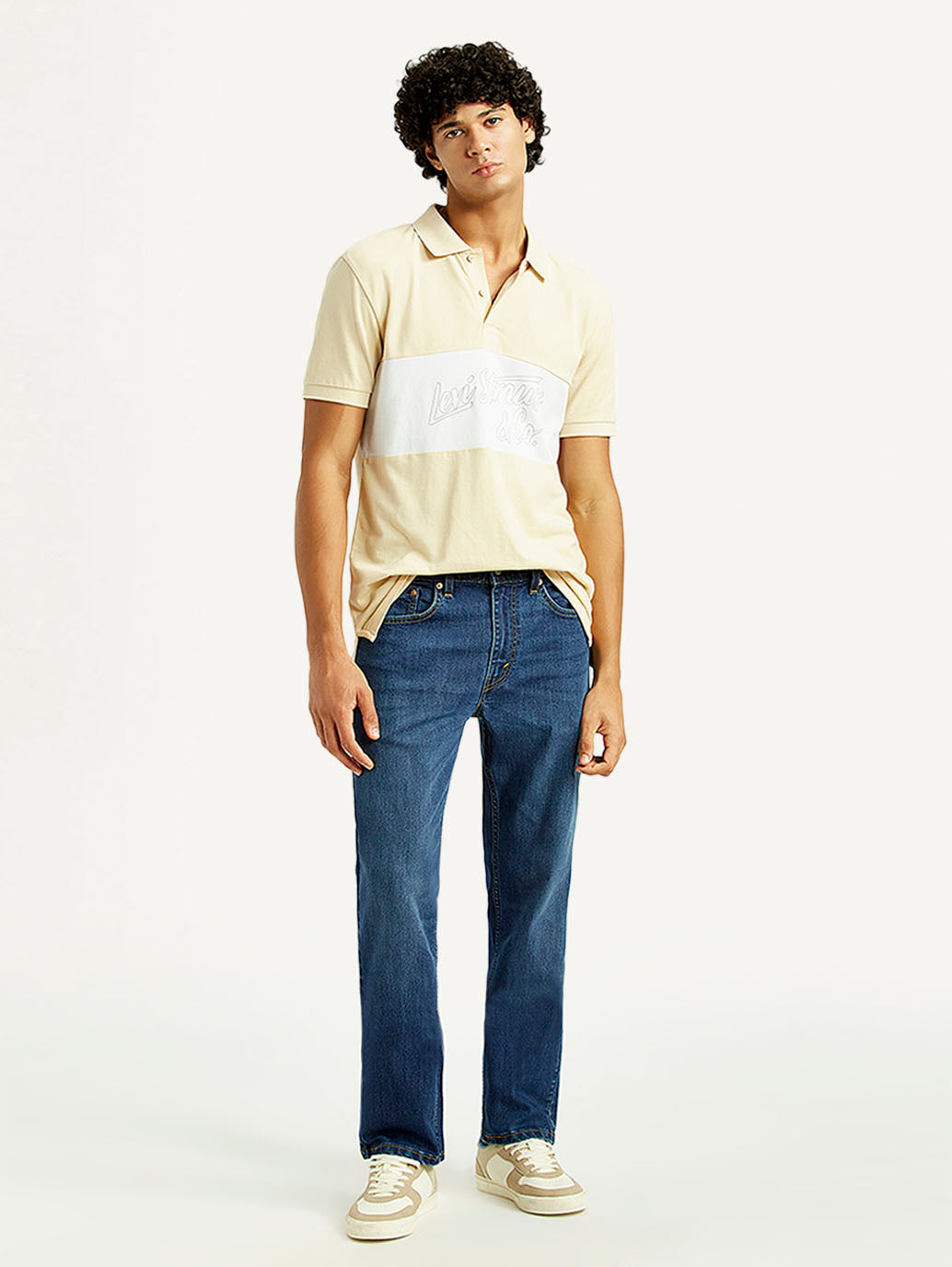 Men's 505 Med Indigo Straight Fit Mid Rise Jeans