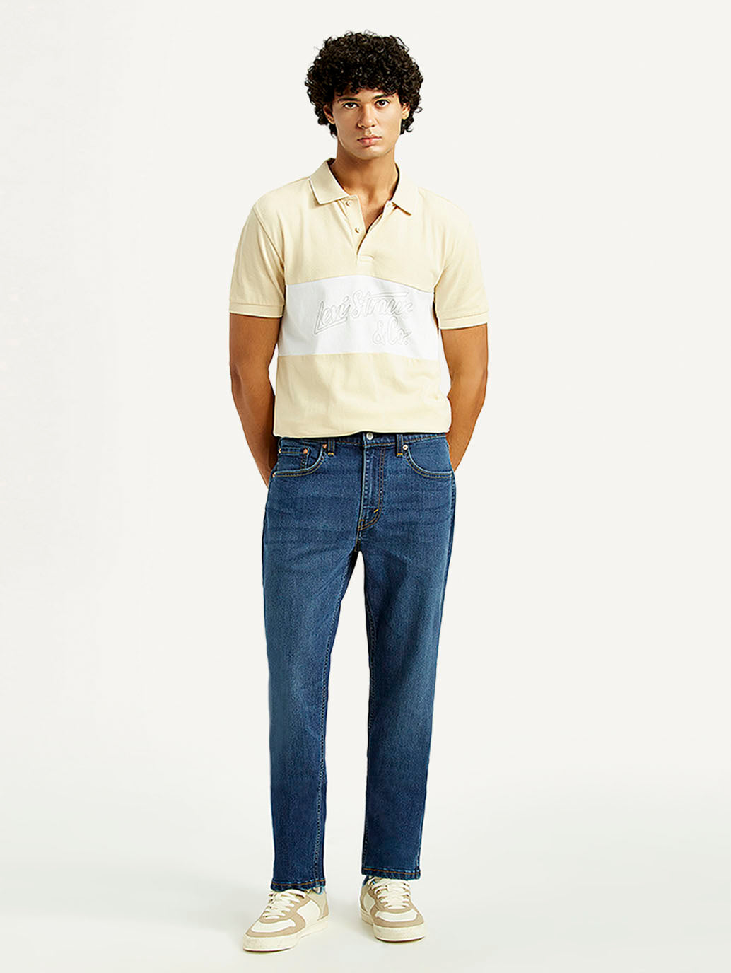 Men's 505 Med Indigo Straight Fit Mid Rise Jeans