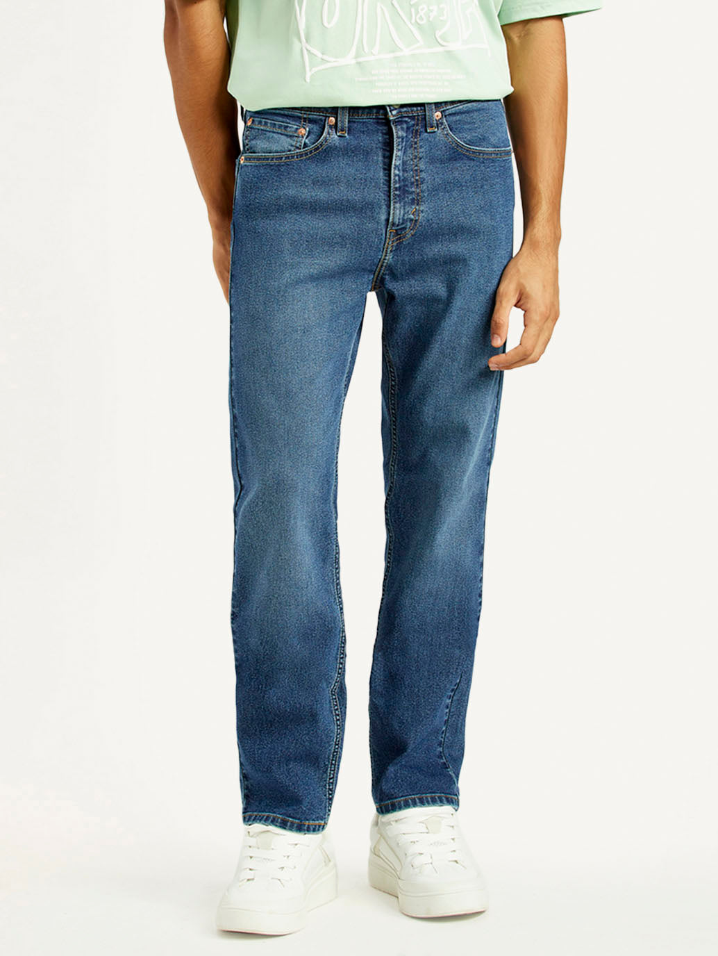 Men's 505 Med Indigo Straight Fit Mid Rise Jeans