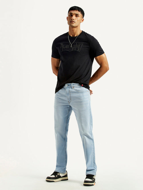 Men's 505 Light Indigo Straight Fit Mid Rise Jeans