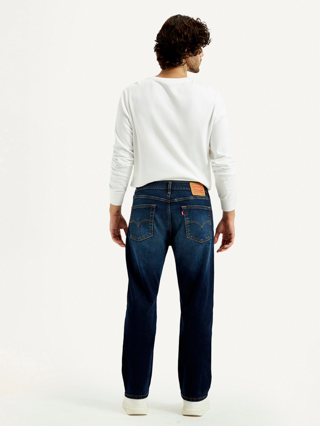 Men's 555 Dark Indigo Loose Fit Mid Rise Jeans