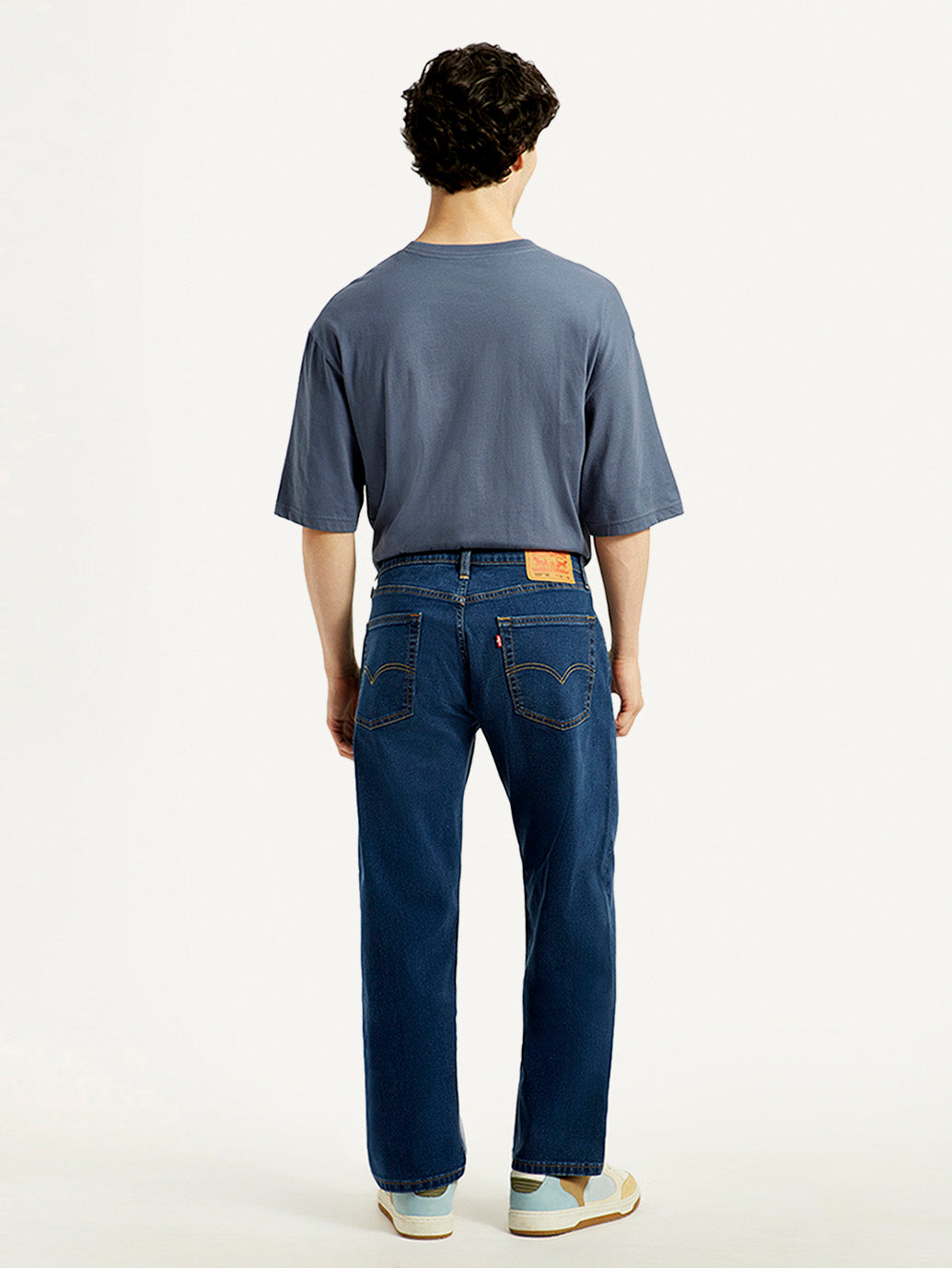 Men's 555 Dark Indigo Loose Fit Mid Rise Jeans