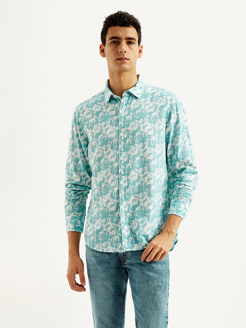 Men's Abstract Slim Fit Shirt