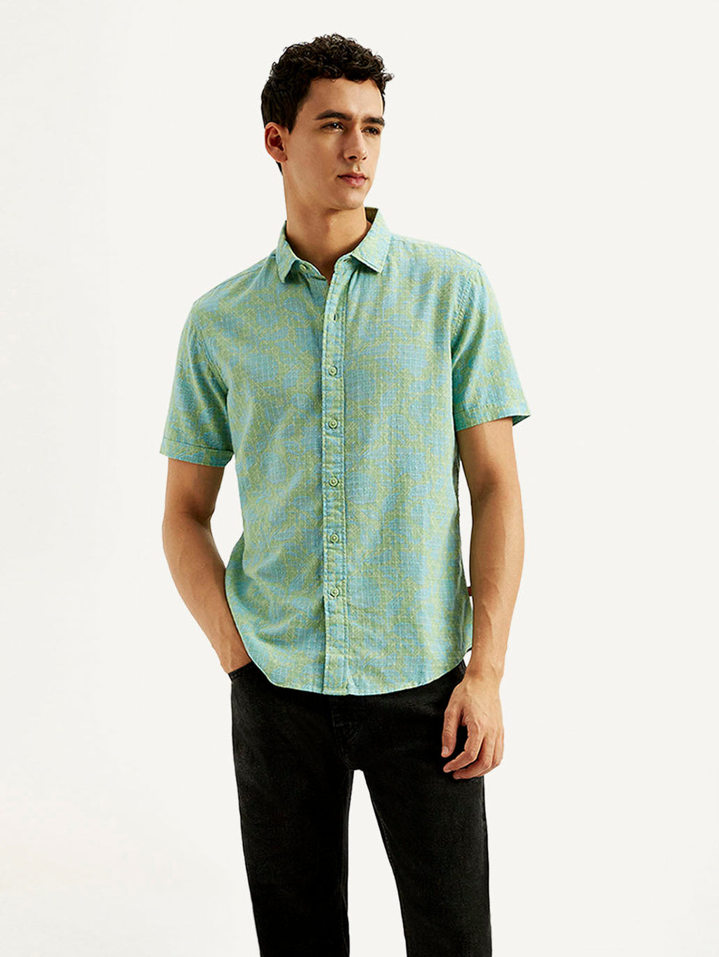 Men's Floral Slim Fit Shirt