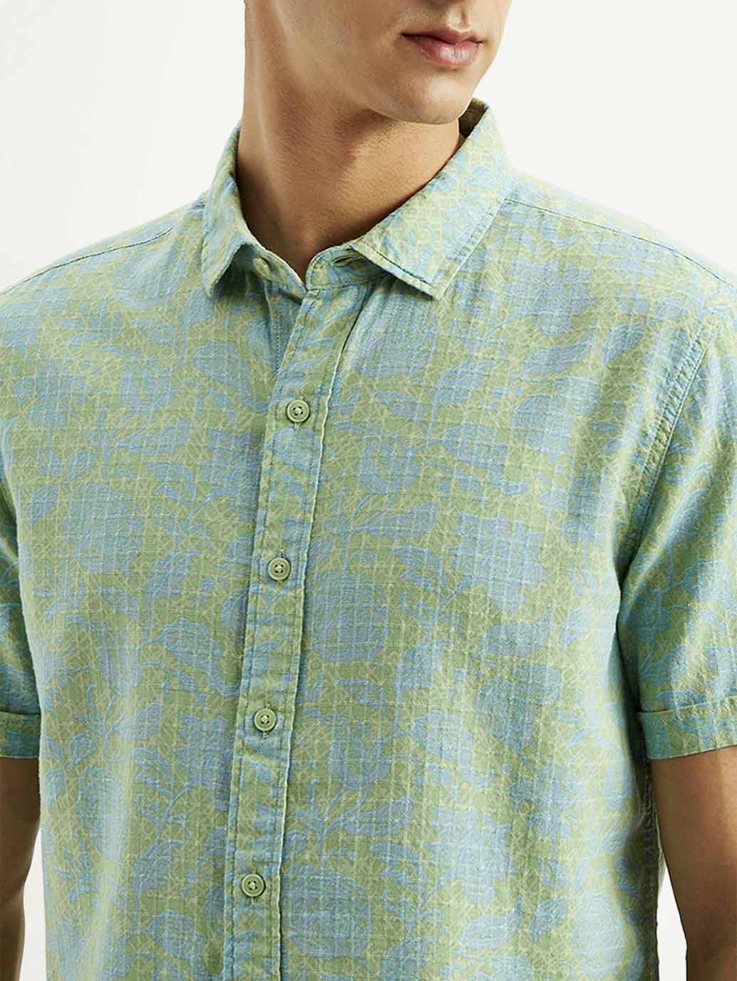 Men's Floral Slim Fit Shirt