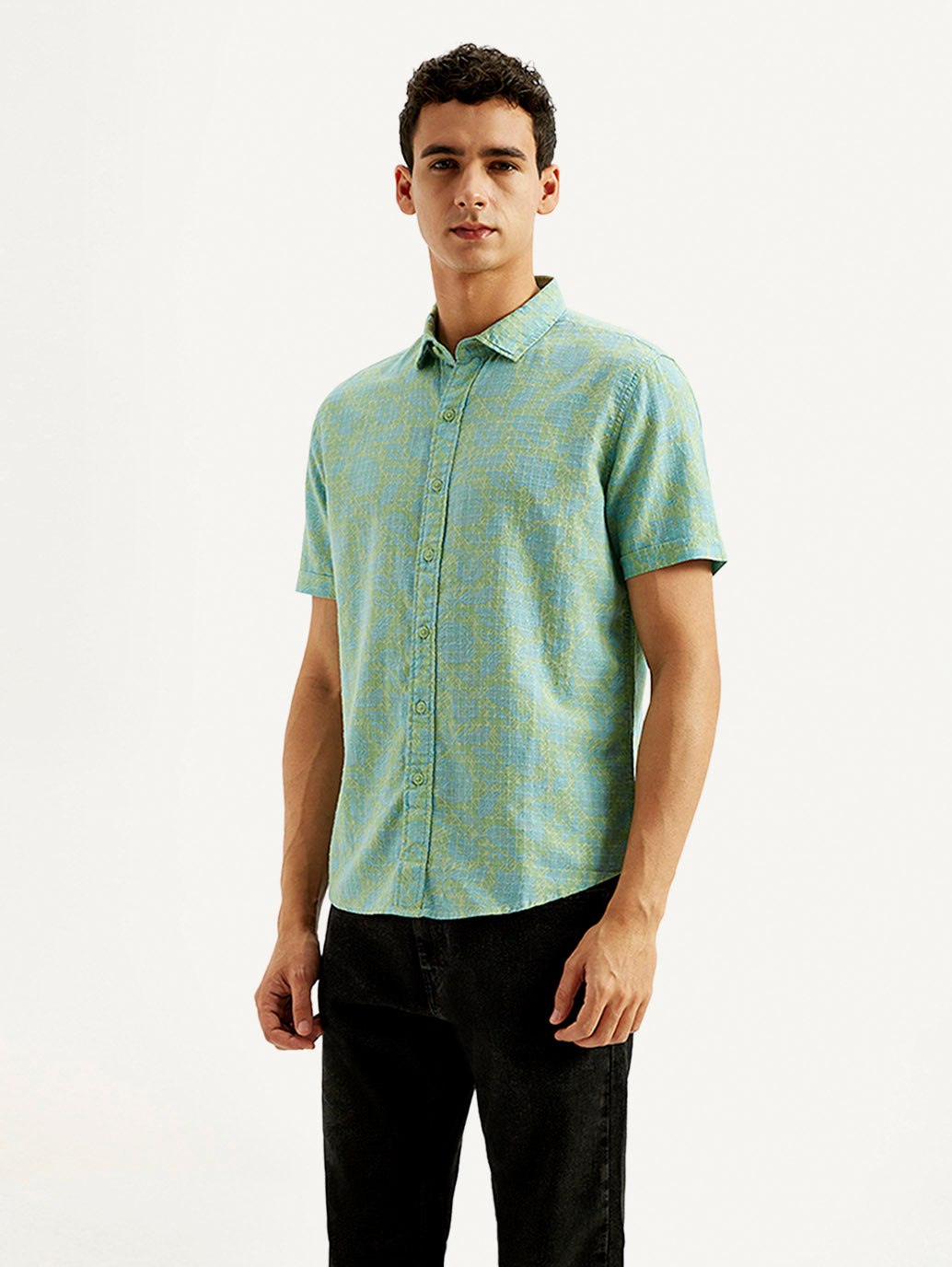 Men's Floral Slim Fit Shirt