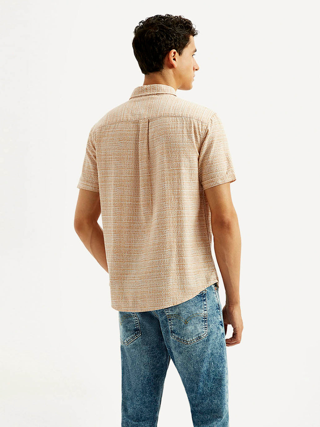 Men's Self Design Slim Fit Shirt