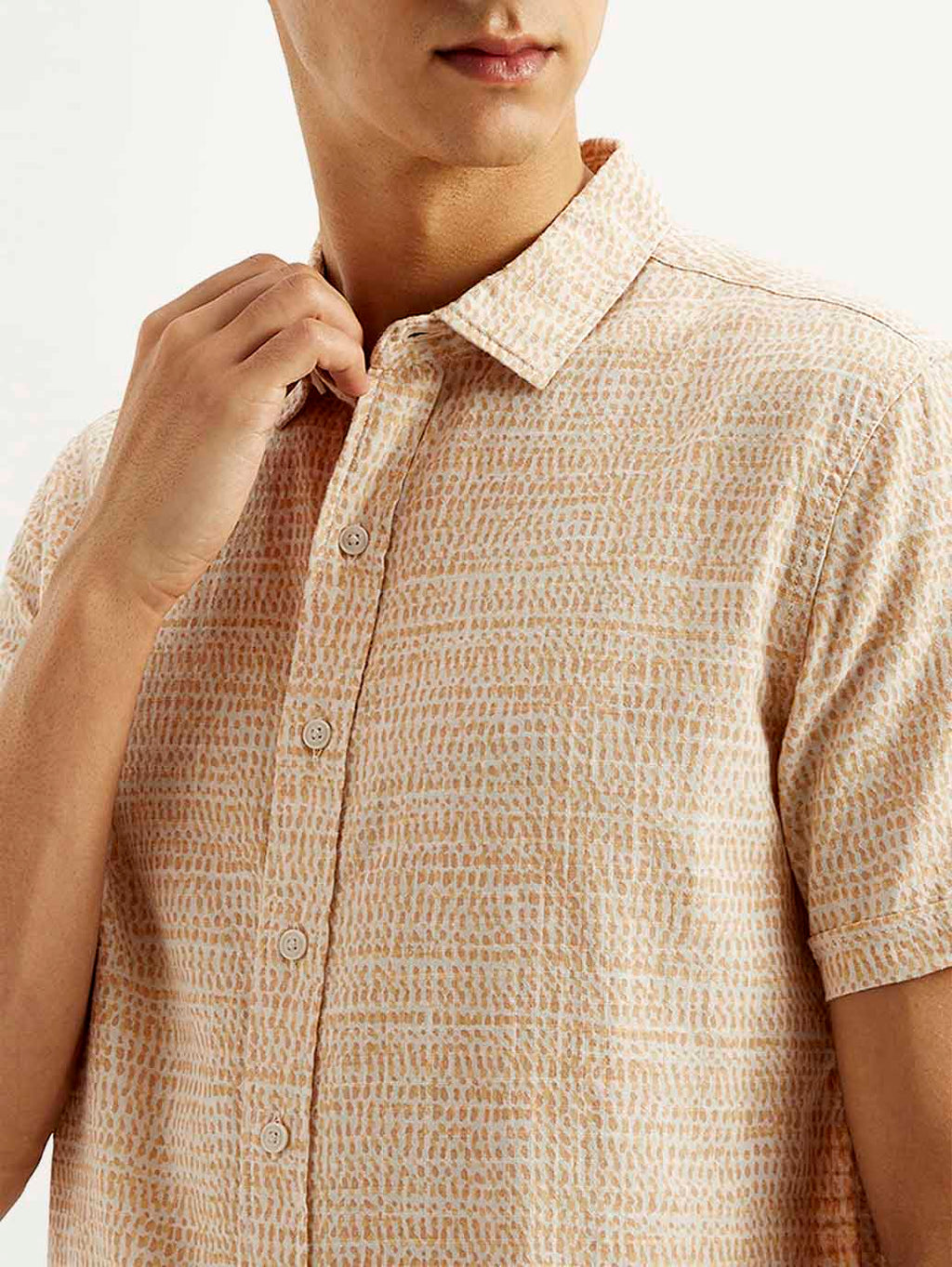 Men's Self Design Slim Fit Shirt