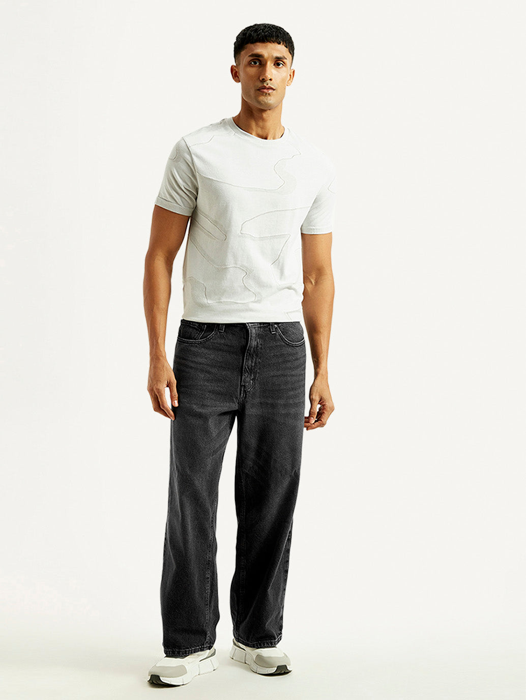 Men's Extra Baggy Fit Wide Leg Charcoal Grey Jeans