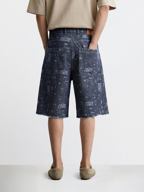 Men's Blue Regular Fit  Warner Bros Shorts