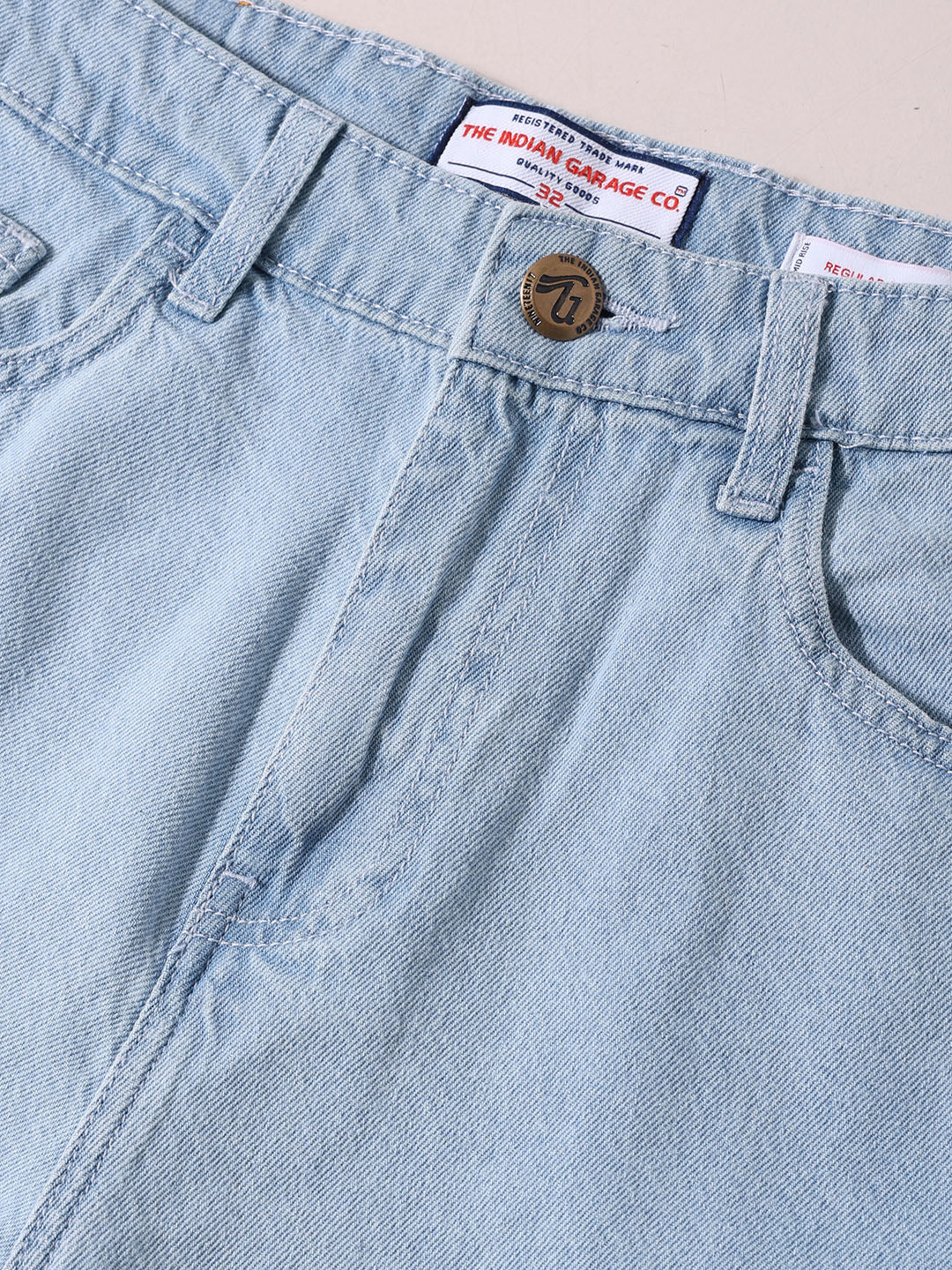 Men's Blue Regular Fit Solid Casual Shorts
