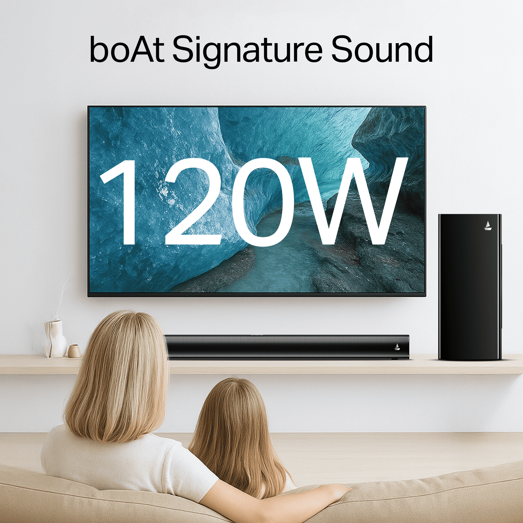 boAt Aavante 2.1 1200 | 120W 2.1 Channel Soundbar with Bluetooth v5.4, EQ Modes & Master Remote