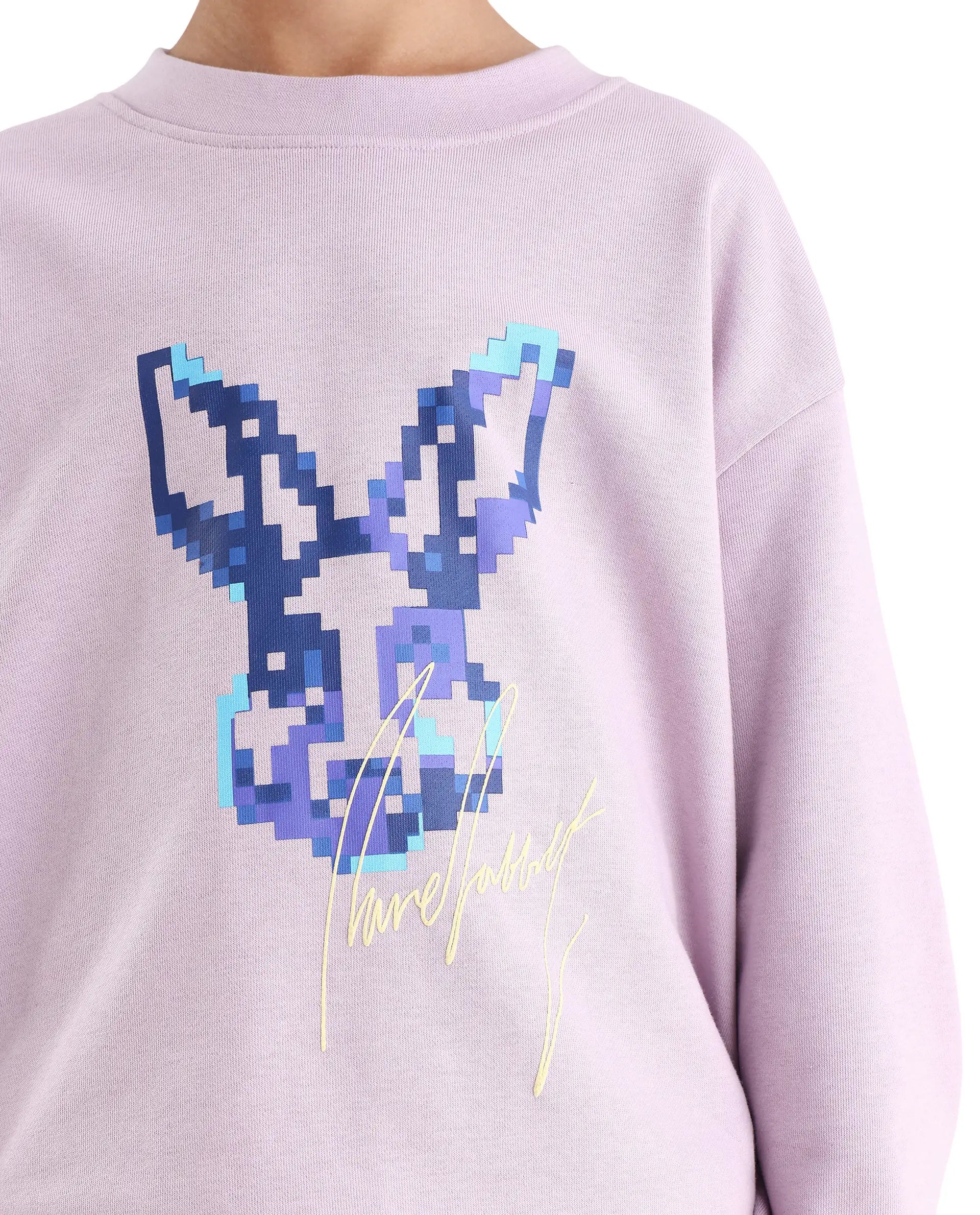 Rare Ones Kids Iver Pastel Purple Cotton Pull On Crew Neck Full Sleeves Fit Sweatshirt