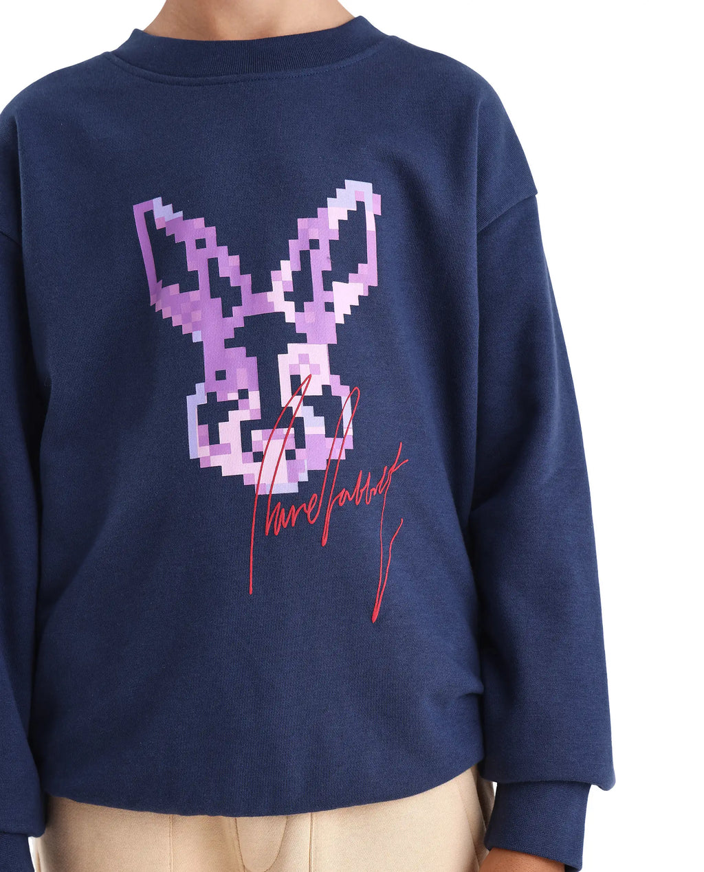 Rare Ones Kids Iver Navy Cotton Pull On Crew Neck Full Sleeves Fit Sweatshirt