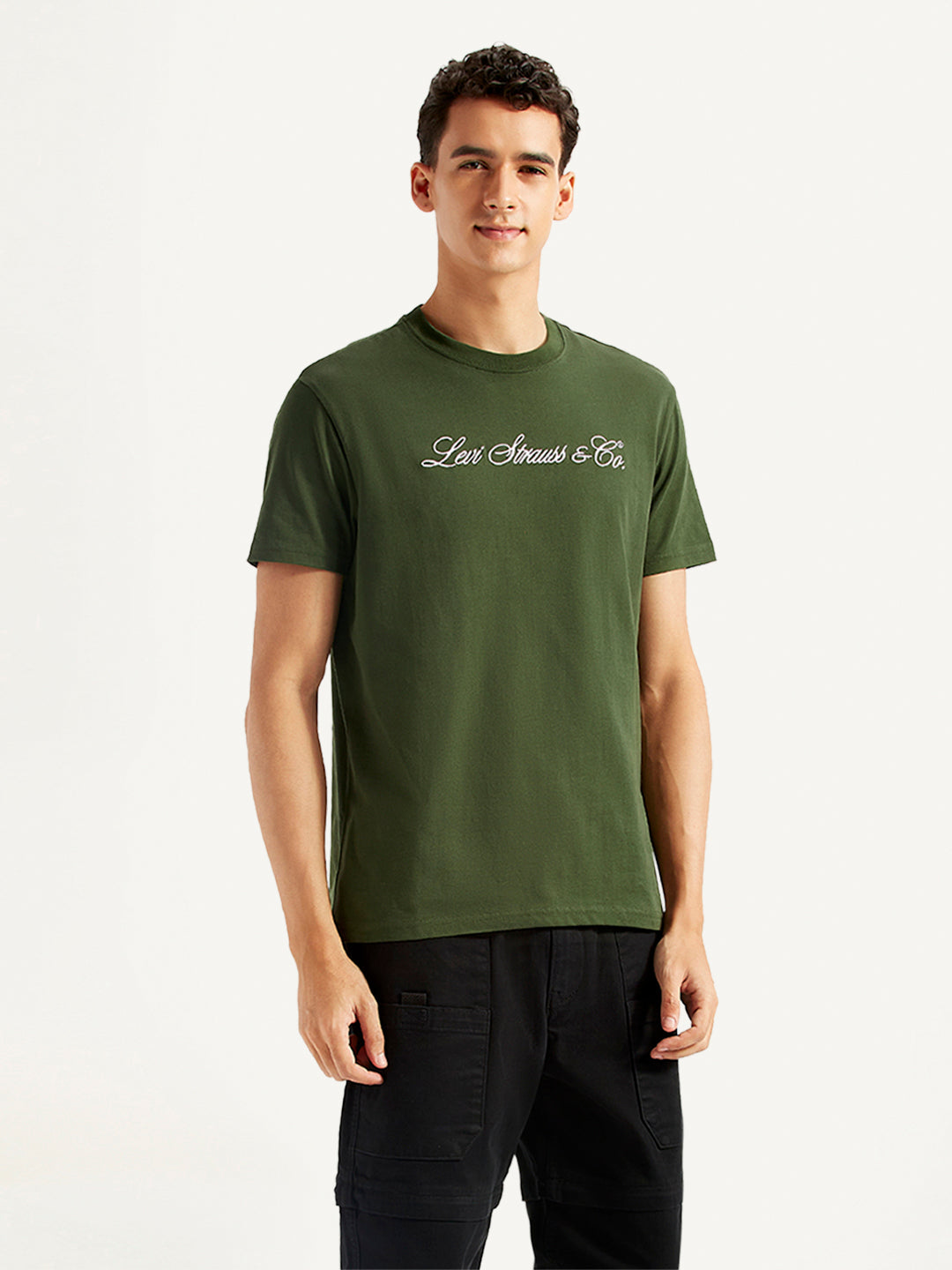 Men's Typographic Print Slim Fit T-shirt