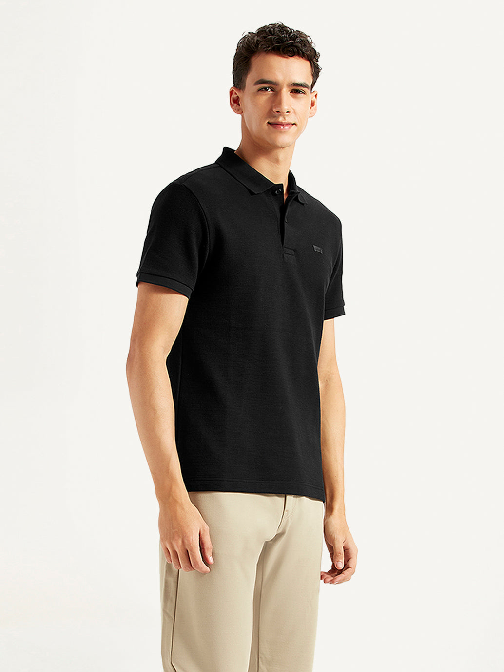 Men's Solid Slim Fit Polo T-shirt