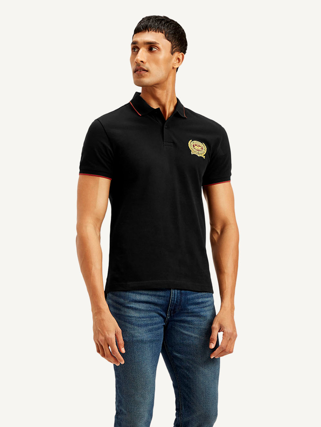 Men's Solid Slim Fit Polo T-shirt